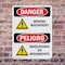 Signmission Moving Machinery Bilingual Danger Sign, Plastic, 7in W x 10in L, 2PK OS-2PACK-DS-P-710-VS-1453 - alternate 6